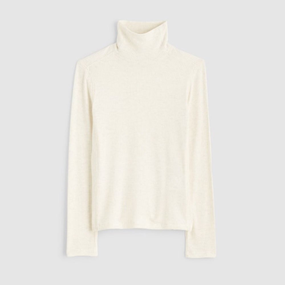Madewell Cream Cotton/Modal Turtleneck XS